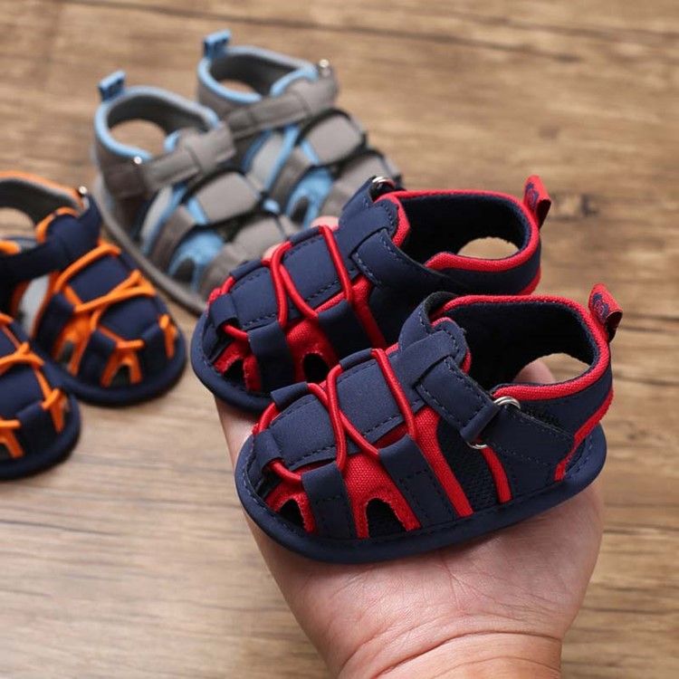 Color Block Buckle Baby Shoes