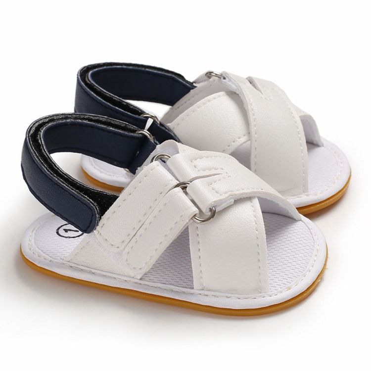 Color Block Velcro Baby Toe Baby Shoes