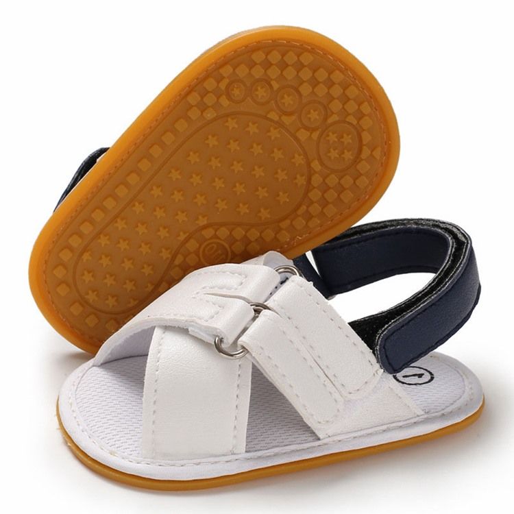 Color Block Velcro Baby Toe Baby Shoes