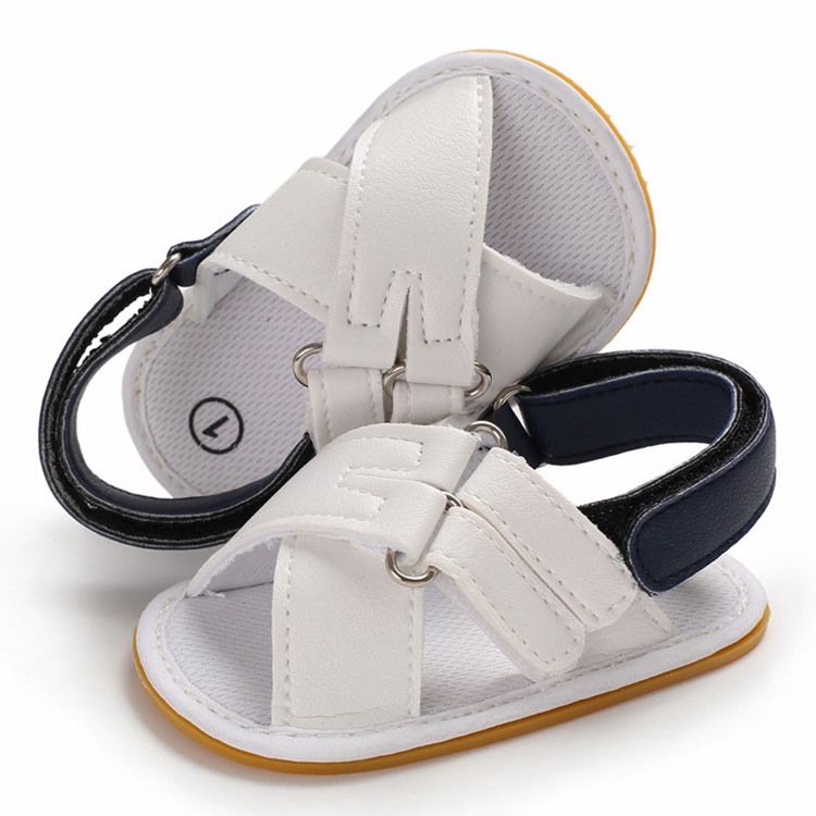 Color Block Velcro Baby Toe Baby Shoes