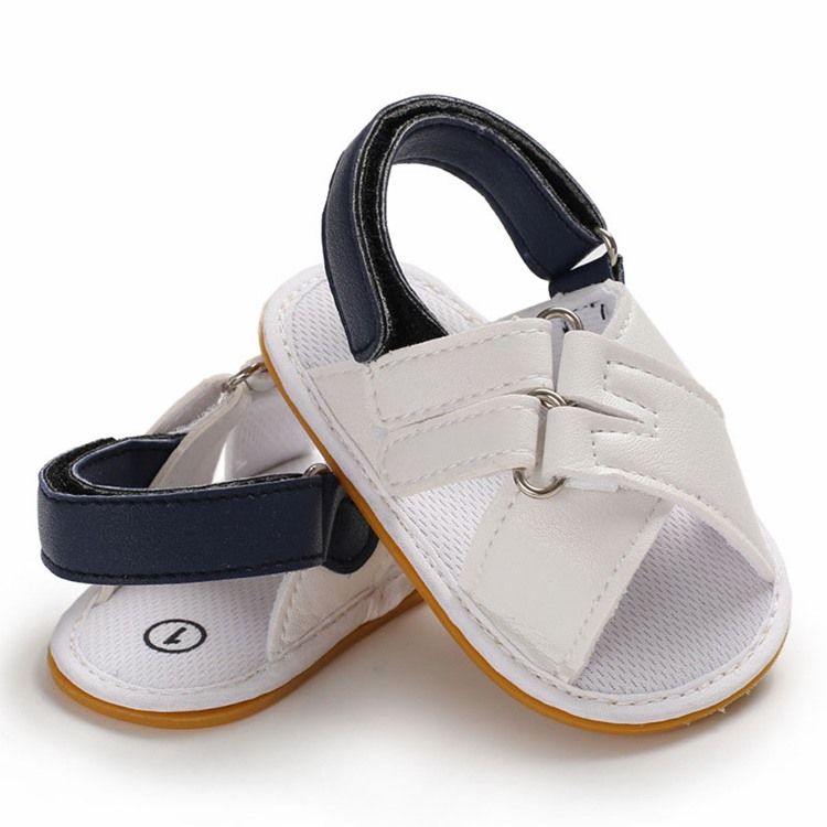 Color Block Velcro Baby Toe Baby Shoes