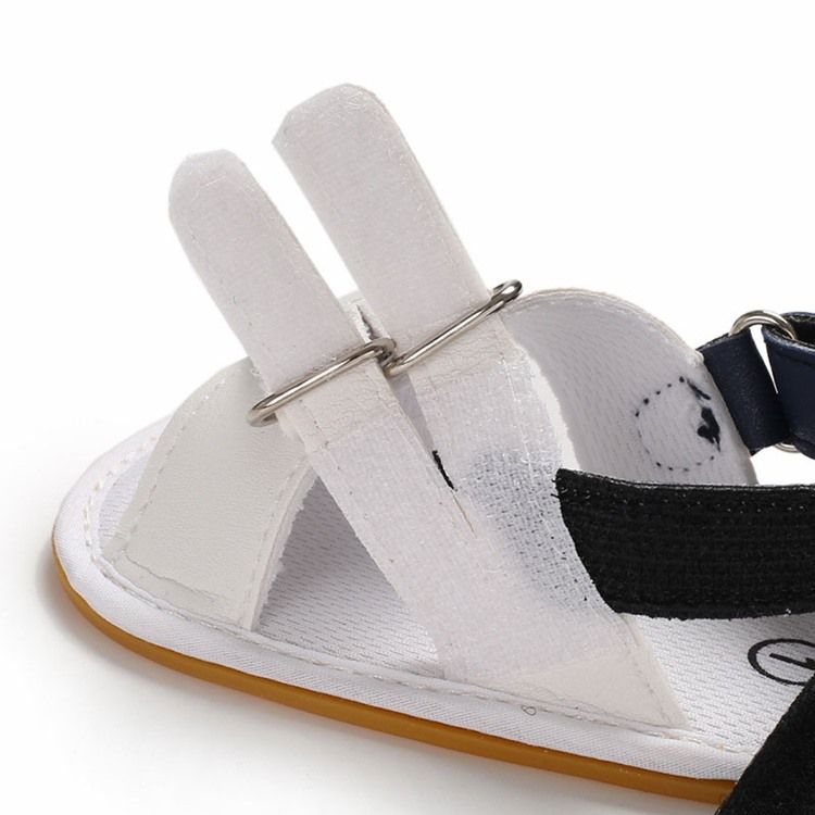 Color Block Velcro Baby Toe Baby Shoes