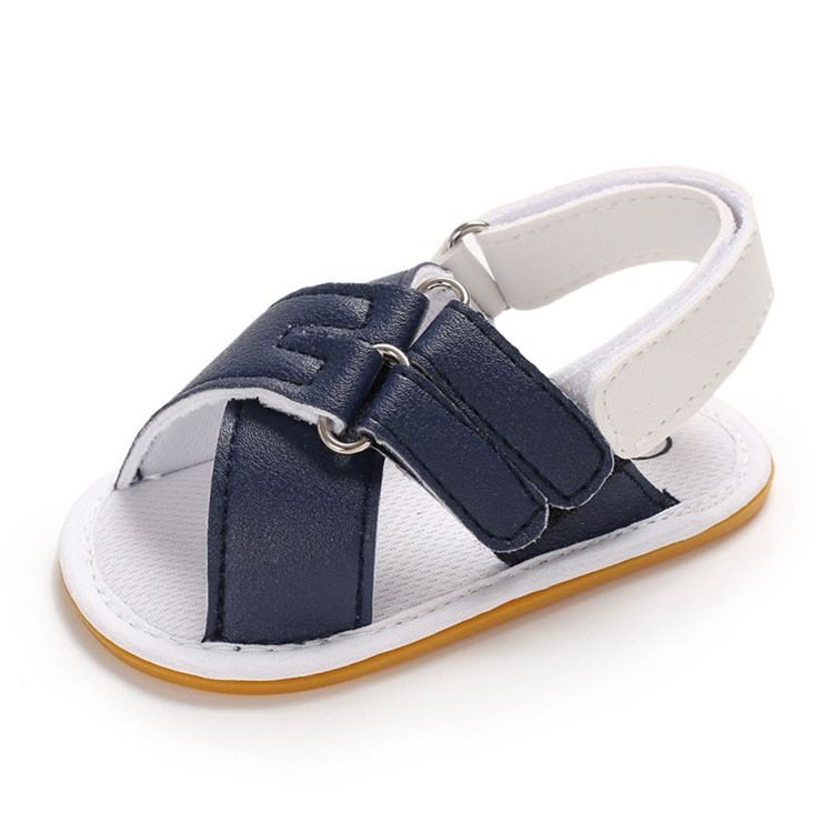 Color Block Velcro Baby Toe Baby Shoes