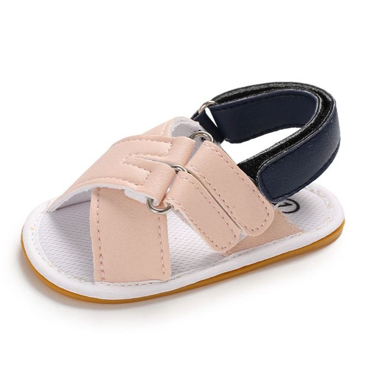 Color Block Velcro Baby Toe Baby Shoes