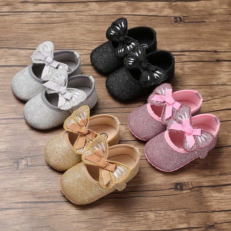 Paljetter Bowknot Velcro Toddler Shoes