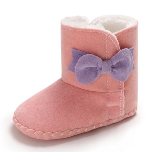 Plain Bowknot Velcro Toddler Shoes