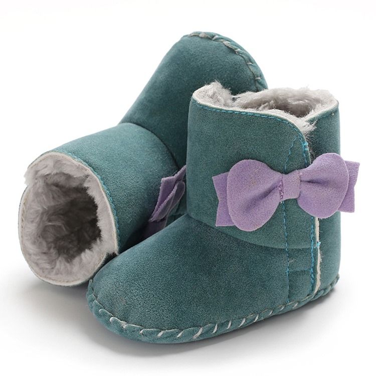 Plain Bowknot Velcro Toddler Shoes