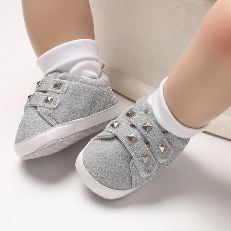 Plain Rivet Velcro Toddler Shoes