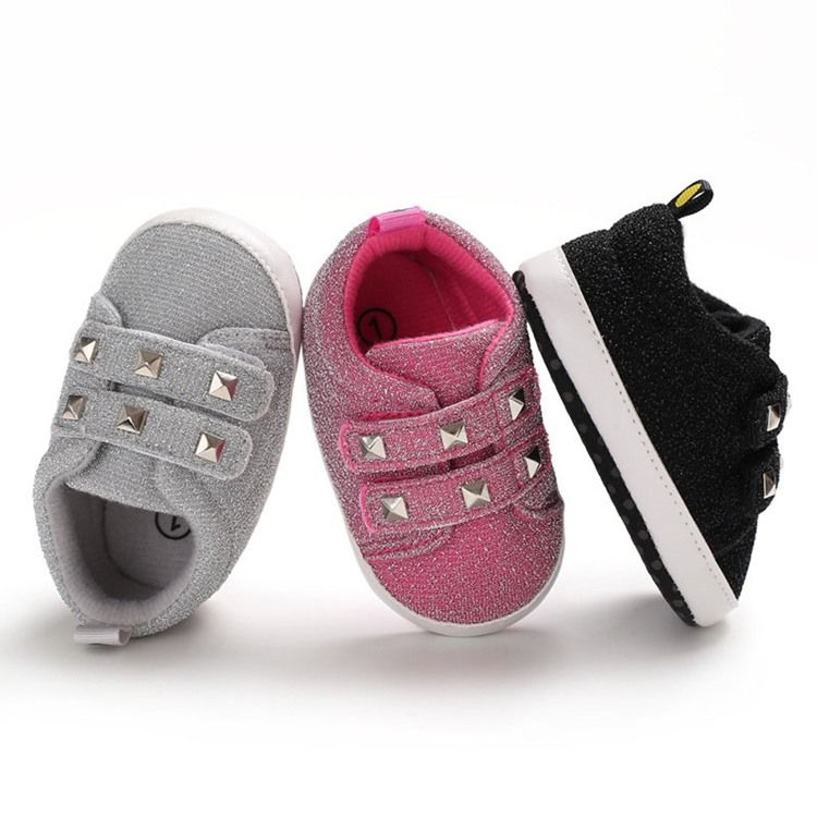 Plain Rivet Velcro Toddler Shoes