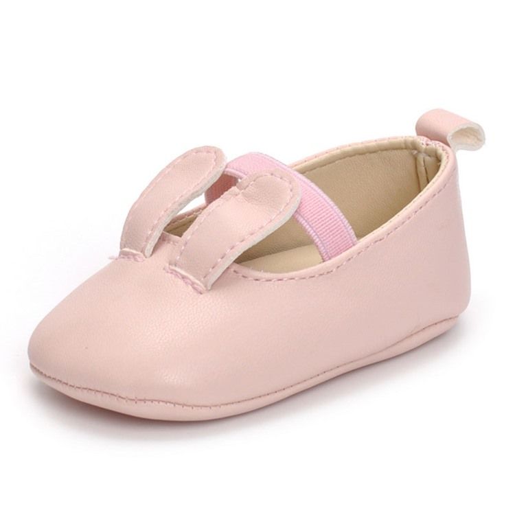 Pu Plain Elastic Band Baby Toddler Shoes