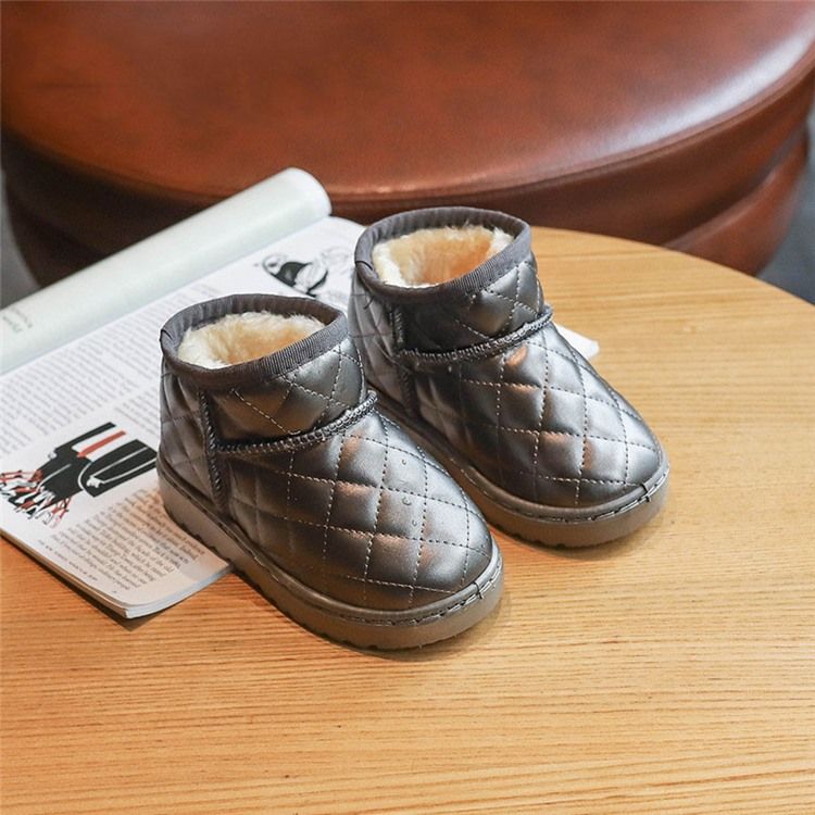 Pu Slip-on Baby Winter Boots