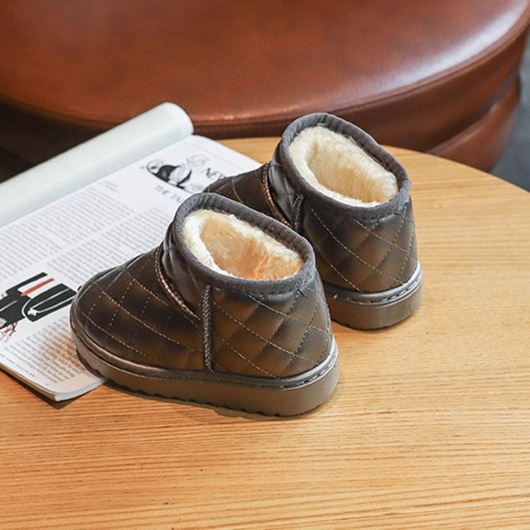 Pu Slip-on Baby Winter Boots