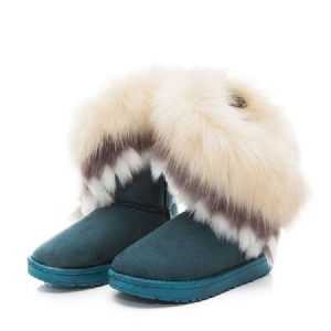 Color Block Slip-on Snowboots For Kvinner