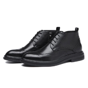 High-cut Upper Plain Pointed Toe Herrestøvler