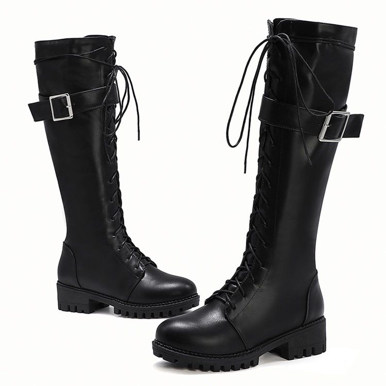 Kvinner Plain Side-glidelås Block Heel Western Boots