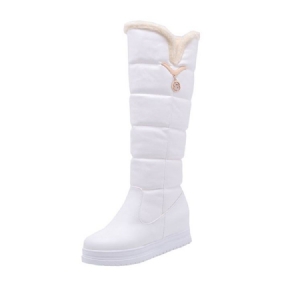 Kvinner Round Toe Hidden Heel Heel Snow Boots