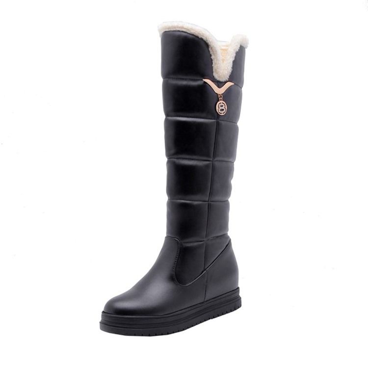 Kvinner Round Toe Hidden Heel Heel Snow Boots