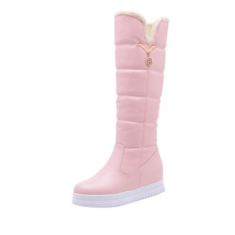 Kvinner Round Toe Hidden Heel Heel Snow Boots