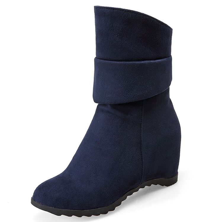 Kvinners Suede Heel Heel Ankle Boots