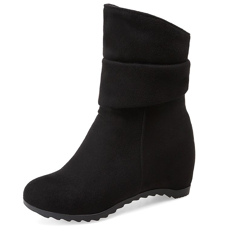 Kvinners Suede Heel Heel Ankle Boots