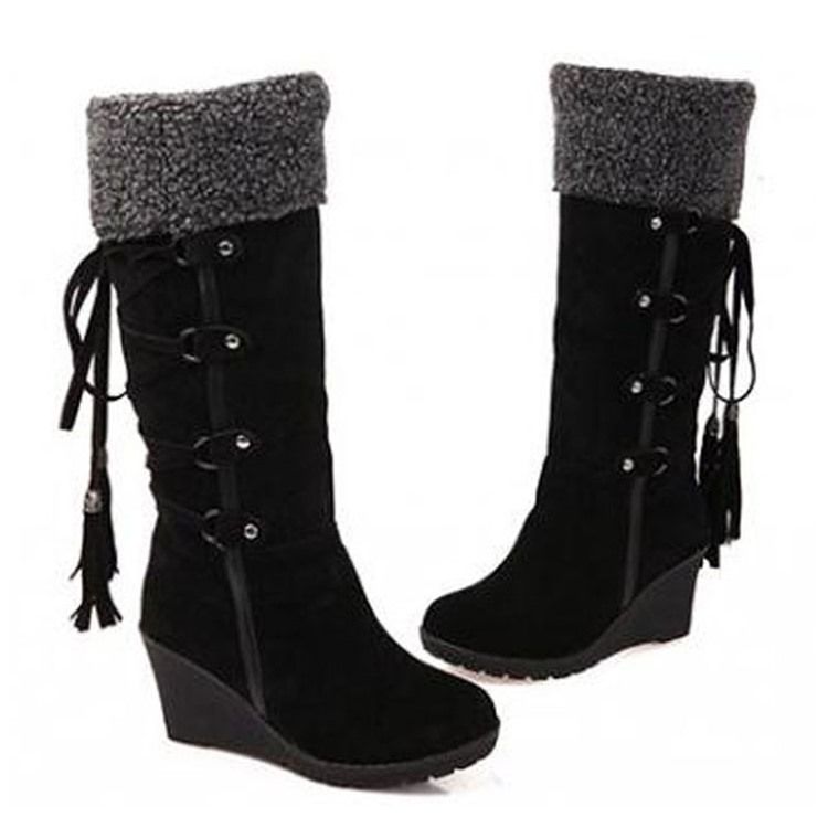 Pretty Girl Knee High Boots For Kvinner Med Dusker