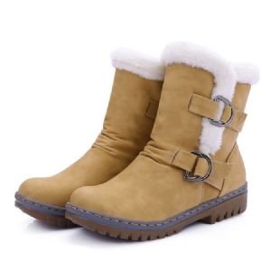 Round Toe Hasp Snowboots For Kvinner