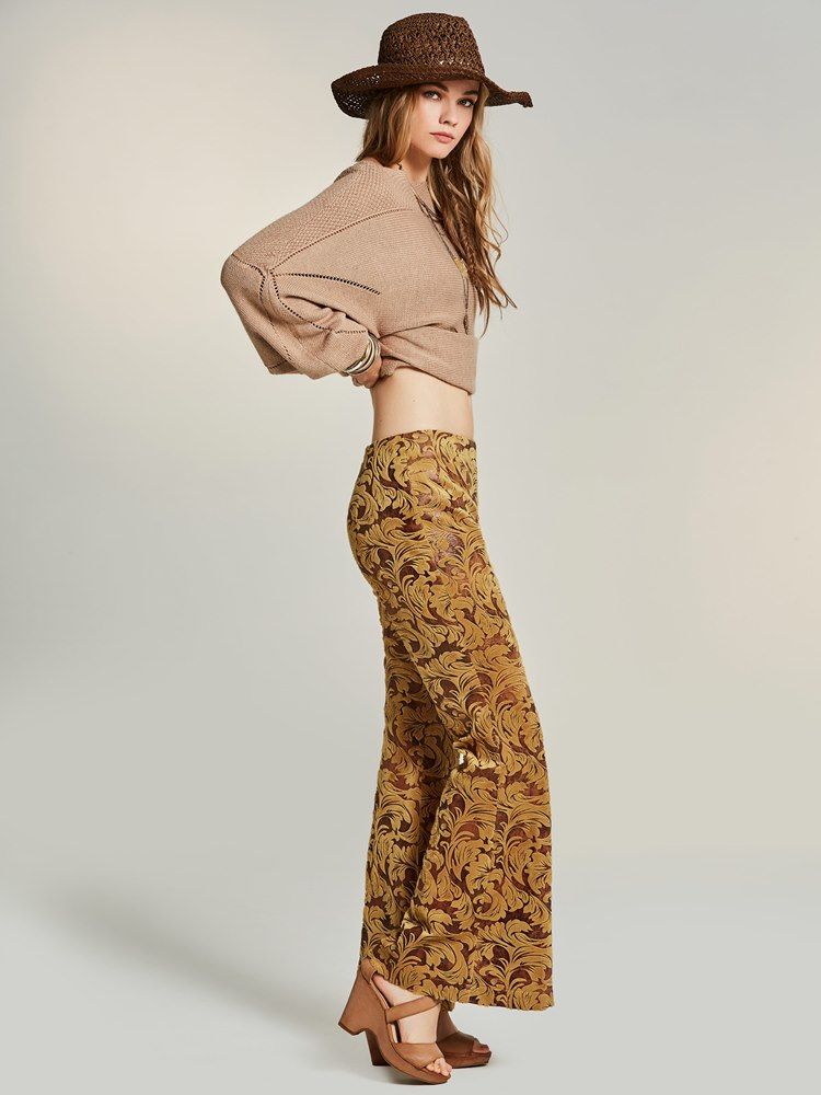 Broderi Wide Leg Dame Pants