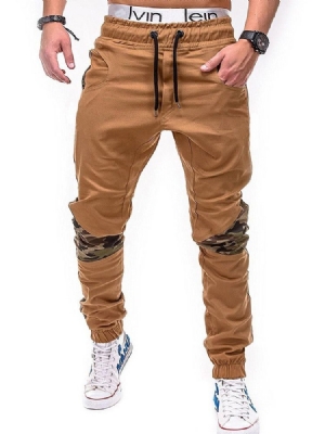 Camouflage Patchwork Mens Straight Casual Bukser