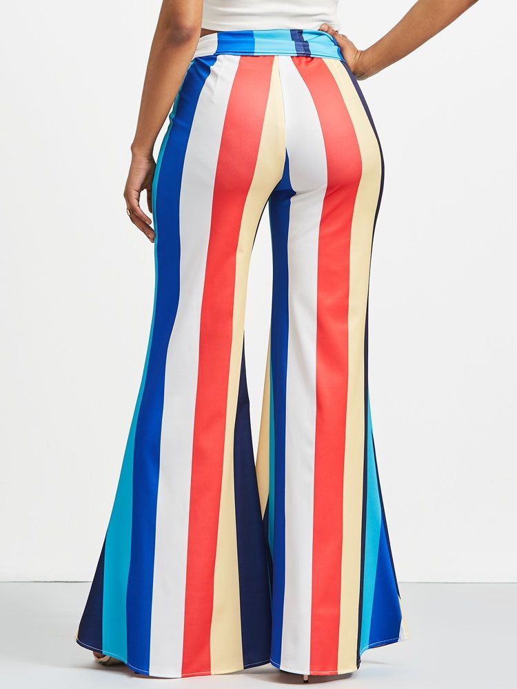 Color Block Striped Dame Pants