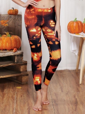 Colorkin Pumpkin Leggings For Kvinner