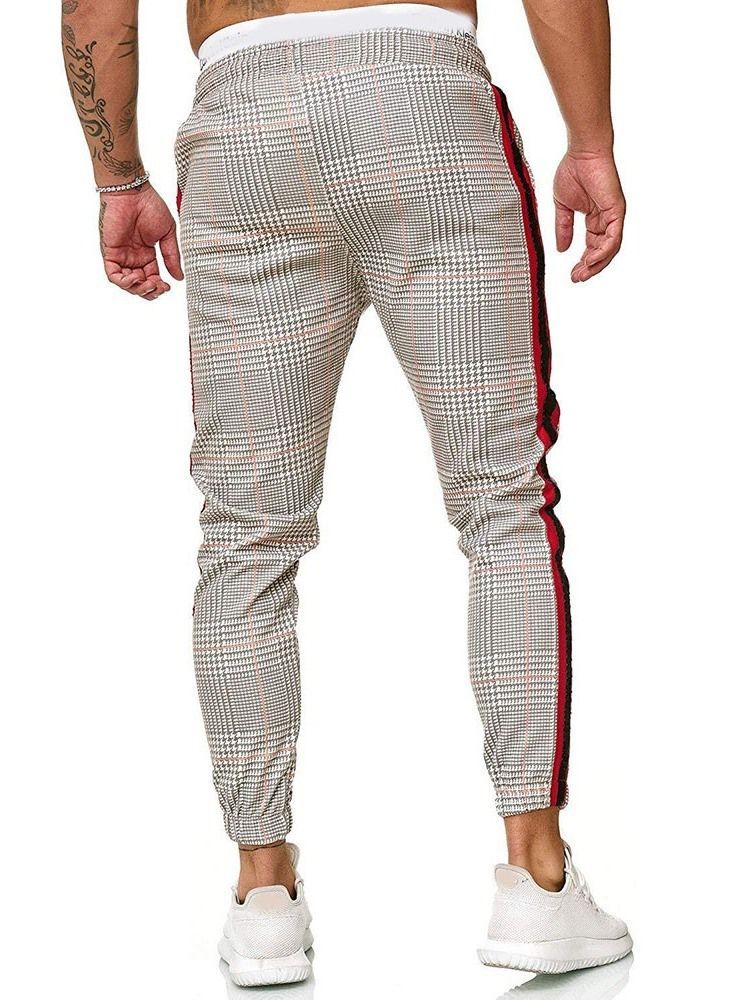 Fargeblokk Pencil Pants For Menn Patchwork Casual Four Seasons Casual Pants