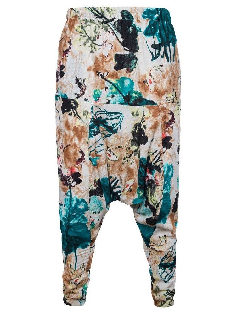 Floral Print Mens Summer Baggy Pants