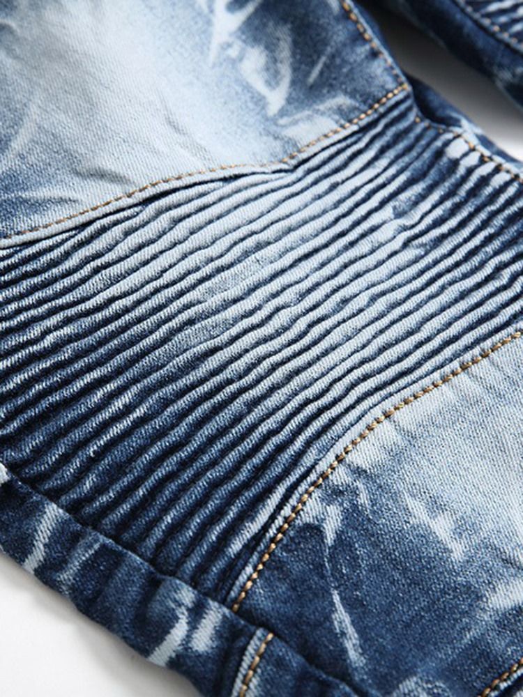 Glidelås Slitt Denim Casual Slim Herrebukse