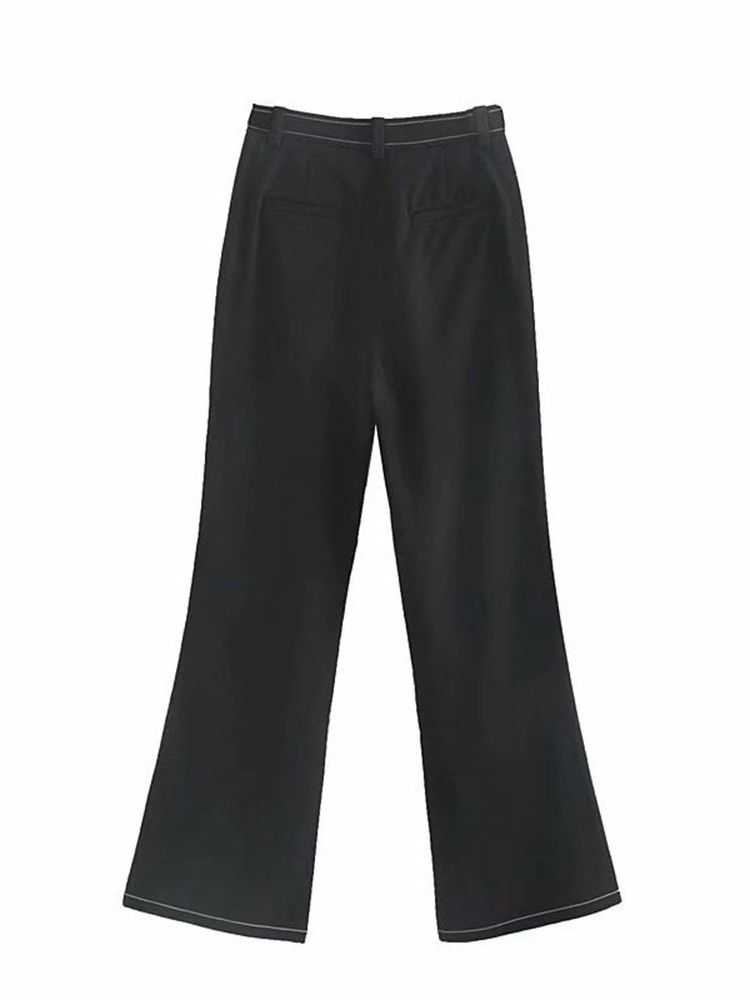 Kvinner Slim Bellbottoms Casual Bukser Med Høy Midje