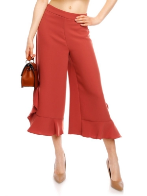 Loose Ruffles Wide Leg Dame Pants