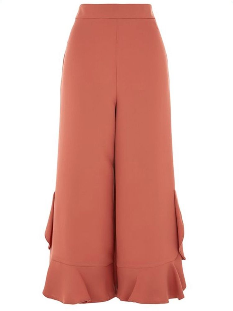 Loose Ruffles Wide Leg Dame Pants