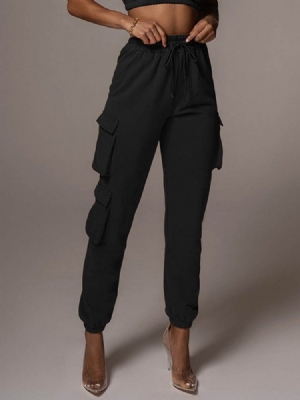 Plain Pocket Slim Full Length Pencil Pants Dame Casual Bukser