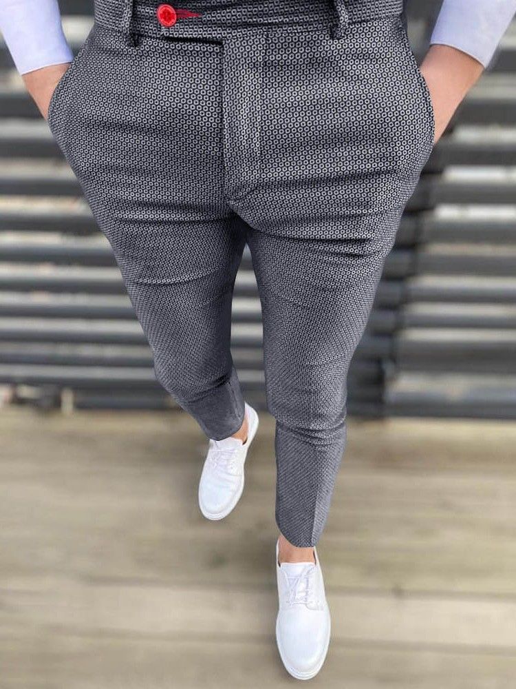 Pocket Herre Pencil Pants For Menn