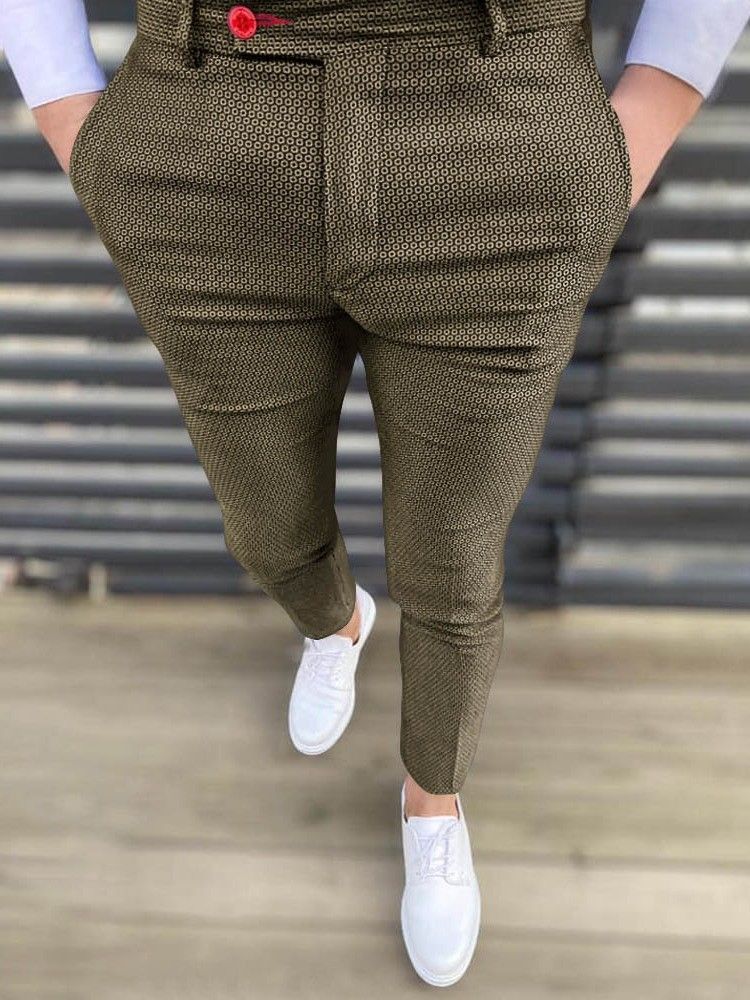 Pocket Herre Pencil Pants For Menn