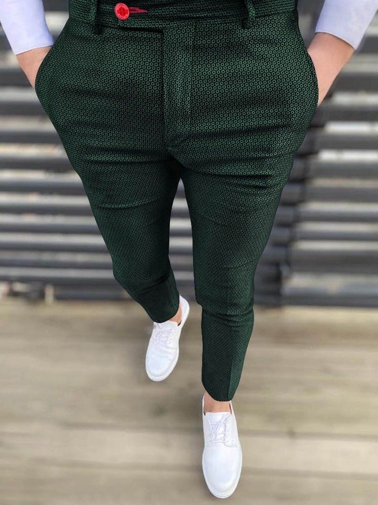 Pocket Herre Pencil Pants For Menn