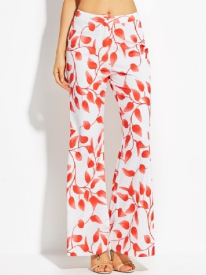 Printed Elastics Flared Pants