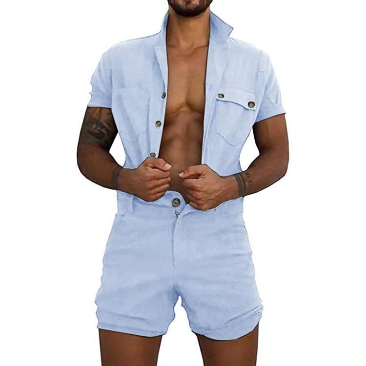 Shorts For Menn Casual Jumpsuits Overalls