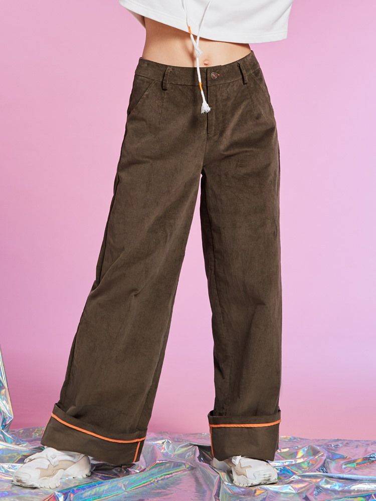 Slim Plain Full-length Jeans For Kvinner