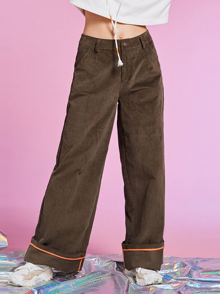 Slim Plain Full-length Jeans For Kvinner