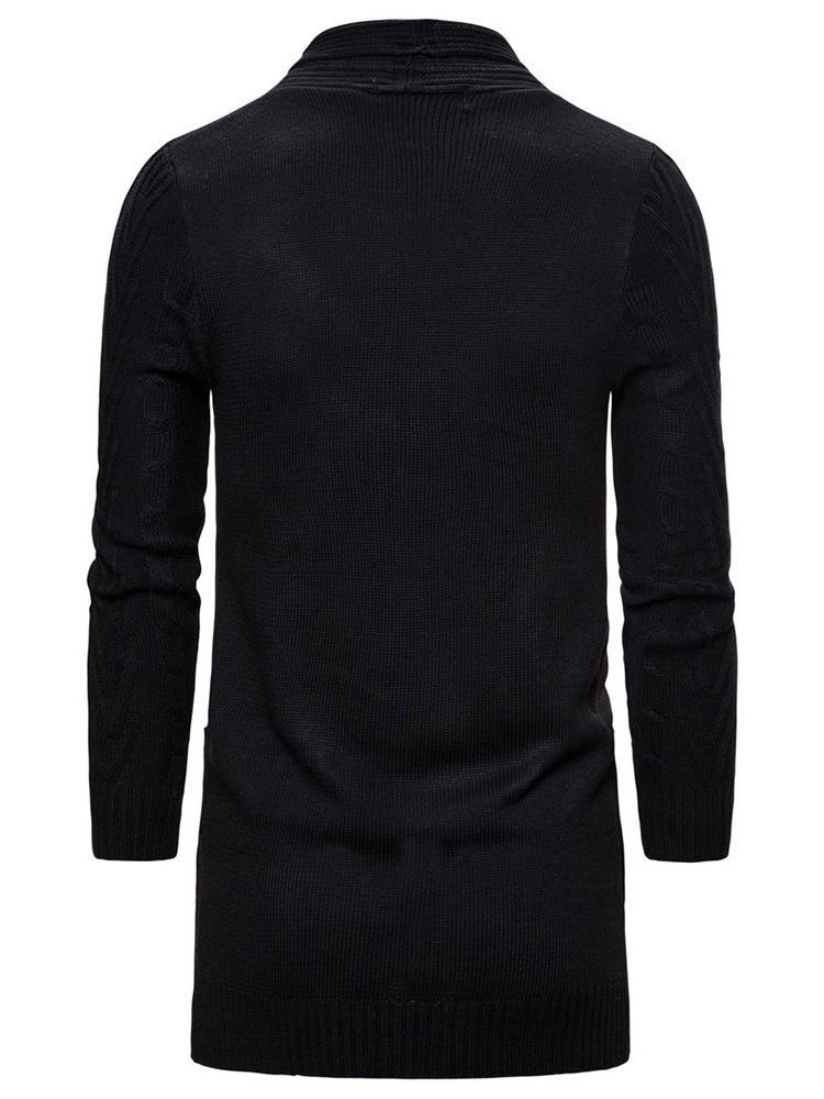 Color Block Mid-length Pocket Wrapped Herre Sweater