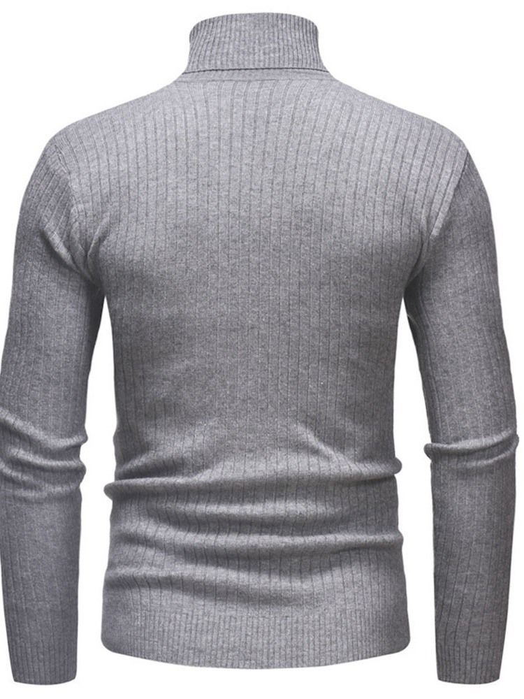 Plain Standard Turtleneck Casual Slim Men Genser For Menn