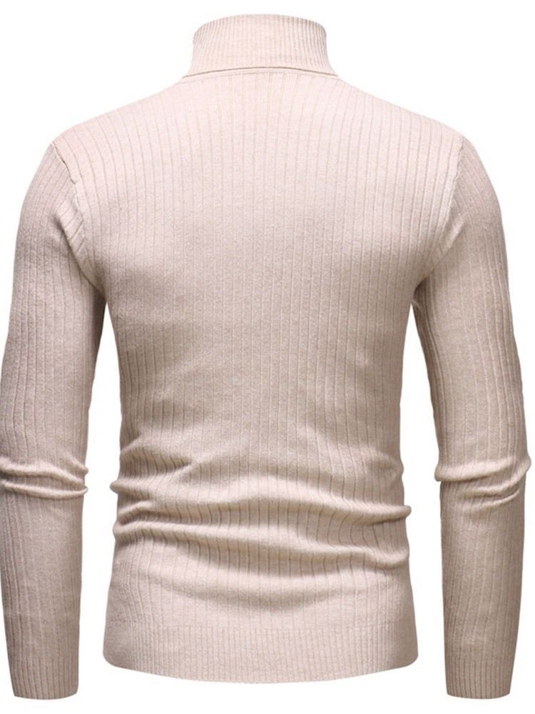 Plain Standard Turtleneck Casual Slim Men Genser For Menn