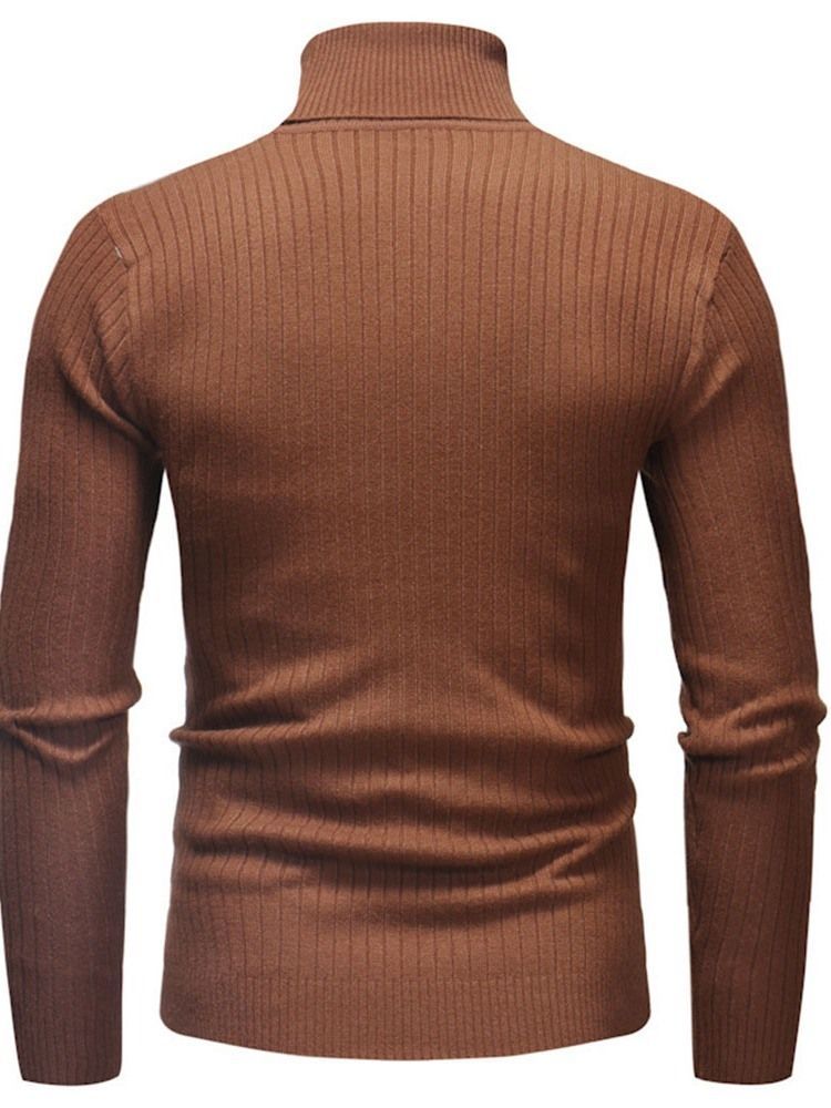 Plain Standard Turtleneck Casual Slim Men Genser For Menn