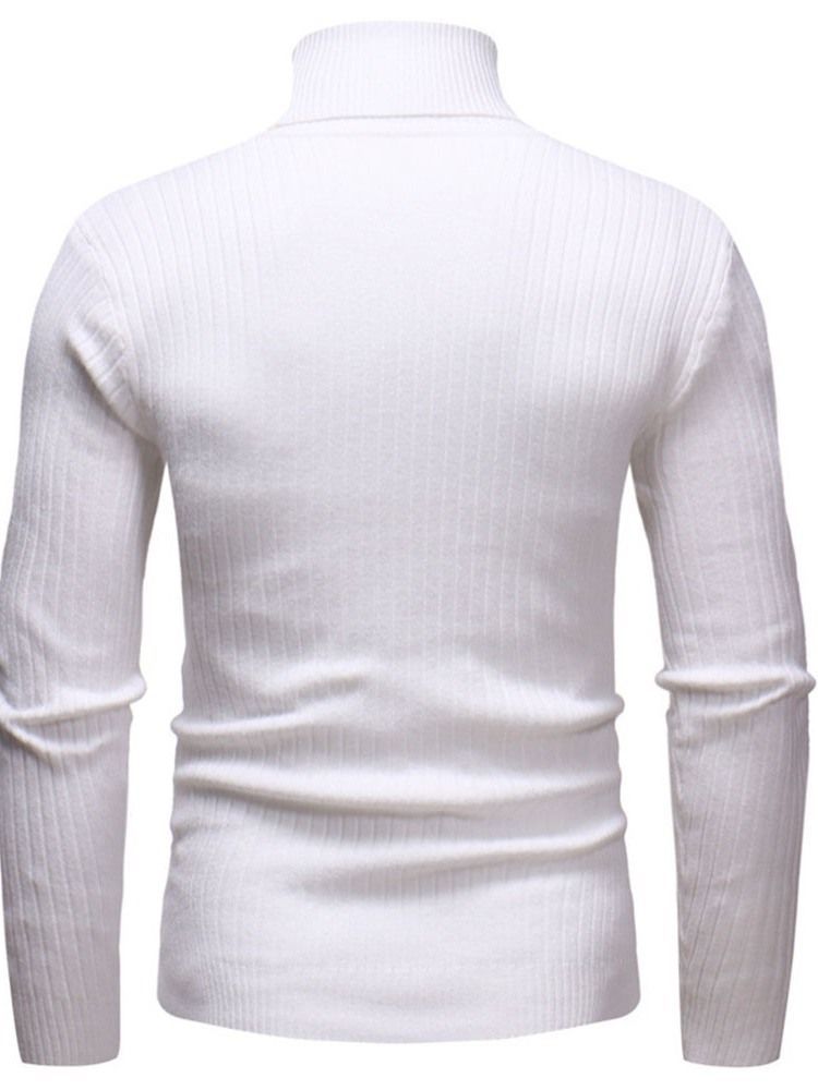 Plain Standard Turtleneck Casual Slim Men Genser For Menn