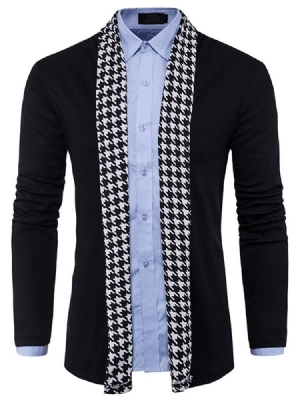 Standard Houndstooth Slim Fall Genser For Menn